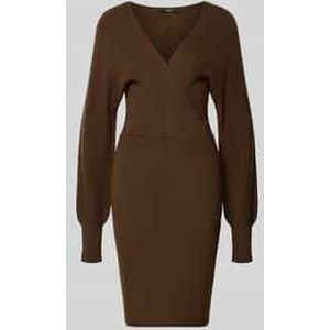 Knielange gebreide jurk van viscosemix