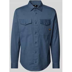 Slim fit vrijetijdsoverhemd met labelpatch