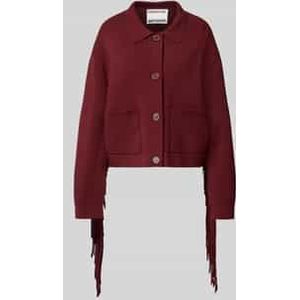 Boxy fit cardigan van viscosemix, model 'ISTERN'