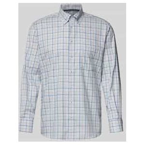 Regular fit zakelijk overhemd van katoen met button-downkraag