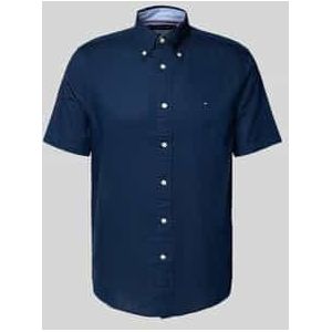 Regular fit vrijetijdsoverhemd van een mix van katoen en linnen