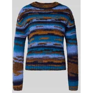 OUI - Gestreepte Pullover - Blauw - Wol