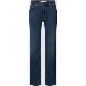 Straight fit jeans met knoop- en ritssluiting, model 'Chuck'