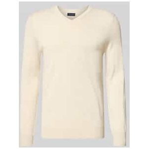 Gebreide pullover van wolmix met V-hals