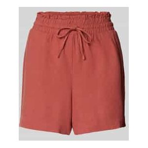 Loose fit korte broek van een mix van viscose en linnen, model 'MYMILO'