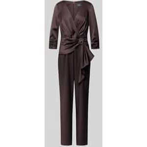 Cocktail-jumpsuit met V-hals en 3/4-mouwen