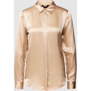 Zijden blouse met blinde knoopsluiting, model 'ICON'
