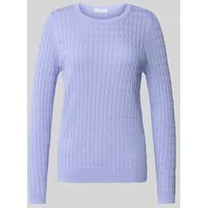 Gebreide pullover met kabelpatroon