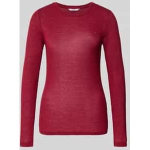 Slim fit shirt met lange mouwen van een mix van modal en kasjmier