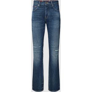 Straight leg jeans in used-look, model 'Mercer'