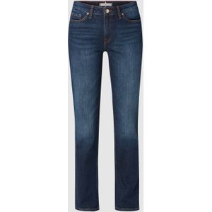 Straight fit jeans met labelpatch