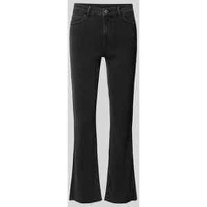 Regular fit high waist jeans met open zoom, model 'SHEILA'