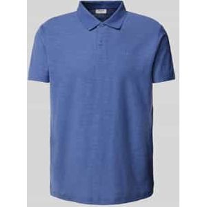 Poloshirt met labelprint, model 'Alonso'