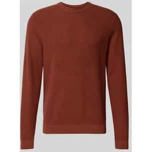 Gebreide pullover met ribboorden