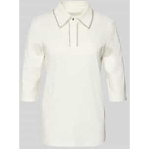 Blouseshirt met platte kraag en siersteentjes