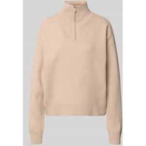 pieces - PCOREE LS HALF ZIP KNIT PWP BC - Schipperstrui - Silver lining