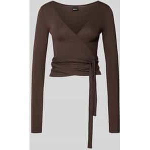 Slim fit shirt met lange mouwen van viscosemix, model 'Soft'