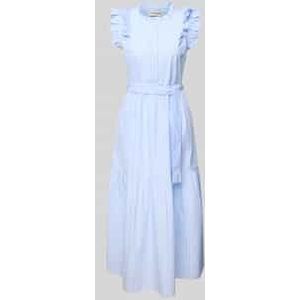 Midi-jurk met strikceintuur, model 'Harriet'