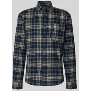 Relaxed fit vrijetijdsoverhemd van flanel met kentkraag