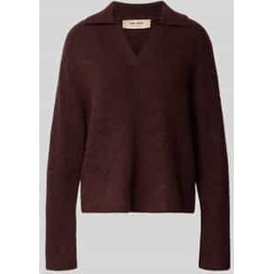 Gebreide pullover van wolmix met polokraag, model 'Aidy'