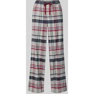 Pyjamabroek met elastische band en labeldetail