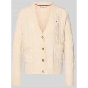 Tommy Hilfiger - Oversized - Gebreid Jack - Wol - Effen/Gestructureerd