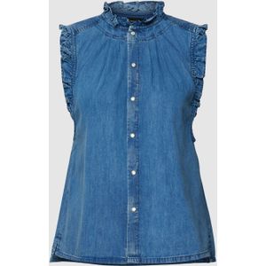 Jeansblousetop met volants