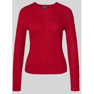 Gebreide pullover met labelstitching, model 'JULIANNA'