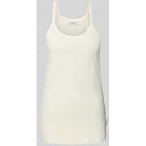 Slim fit top met bandjes van een mix van katoen en hennep