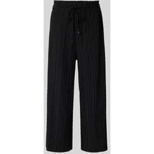 s.Oliver Black Label - Geplooide Broek - Zwart - Katoen