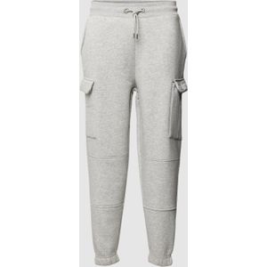 Sweatpants met cargozakken in effen design