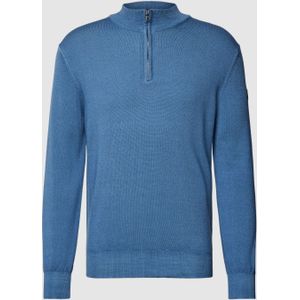 Gebreide pullover van lanawol met ritssluiting