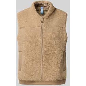 Gilet van teddybont met schuine zakken, model 'Rowe'
