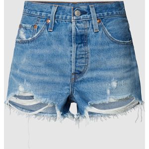 Korte jeans in used-look, model '501 ORIGINAL'