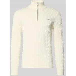 Gebreide pullover met ribboorden