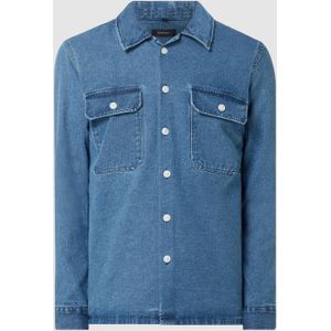 Regular fit jeansoverhemd van jersey, model 'Klino'