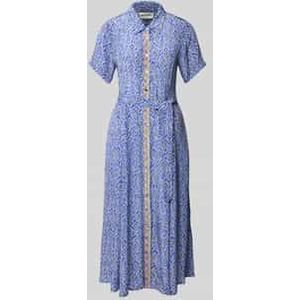 Overhemdjurk van viscose met strikceintuur, model 'Blake'