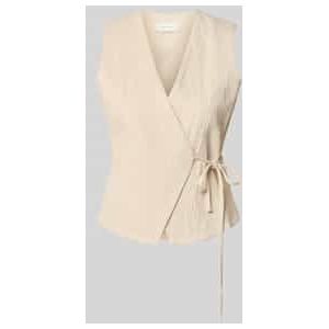 Slim fit gilet met linnen, model 'Samara'