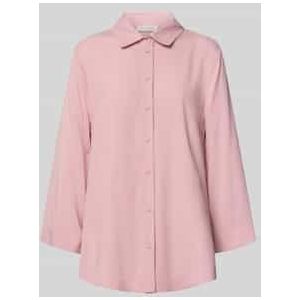 Regular fit blouse van viscose met 3/4-mouwen