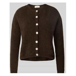 Gebreid jack van alpacamix met ronde hals, model 'VITOW'