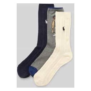 Sokken met labelstitching in een set van 3 paar