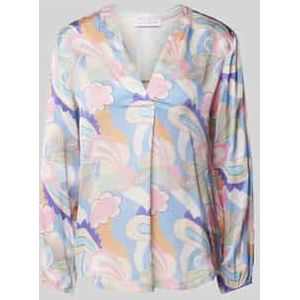 Overhemdblouse van viscose met all-over print