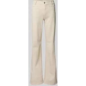 Flared cut broek met paspelzakken, model 'TESS'