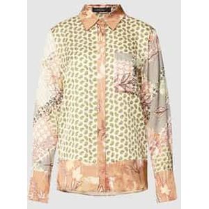 Overhemdblouse met blinde knoopsluiting