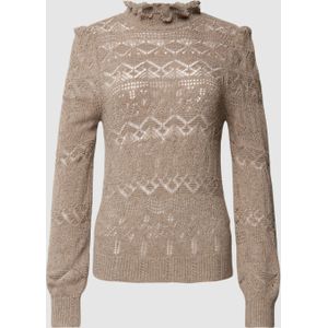 Gebreide pullover met ajourpatroon