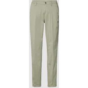 MAC Regular Fit Broek Chino Turn Up Lichtkaki