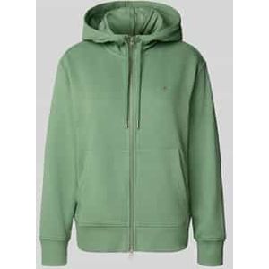 Relaxed fit sweatjack van katoenmix met kangoeroezak