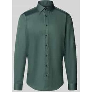 Slim fit zakelijk overhemd met structuurmotief