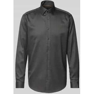Regular fit zakelijk overhemd met kentkraag