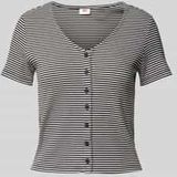 Levi's - Shirt - Vanilla Stripe Cavia - V-hals - Knoopsluiting